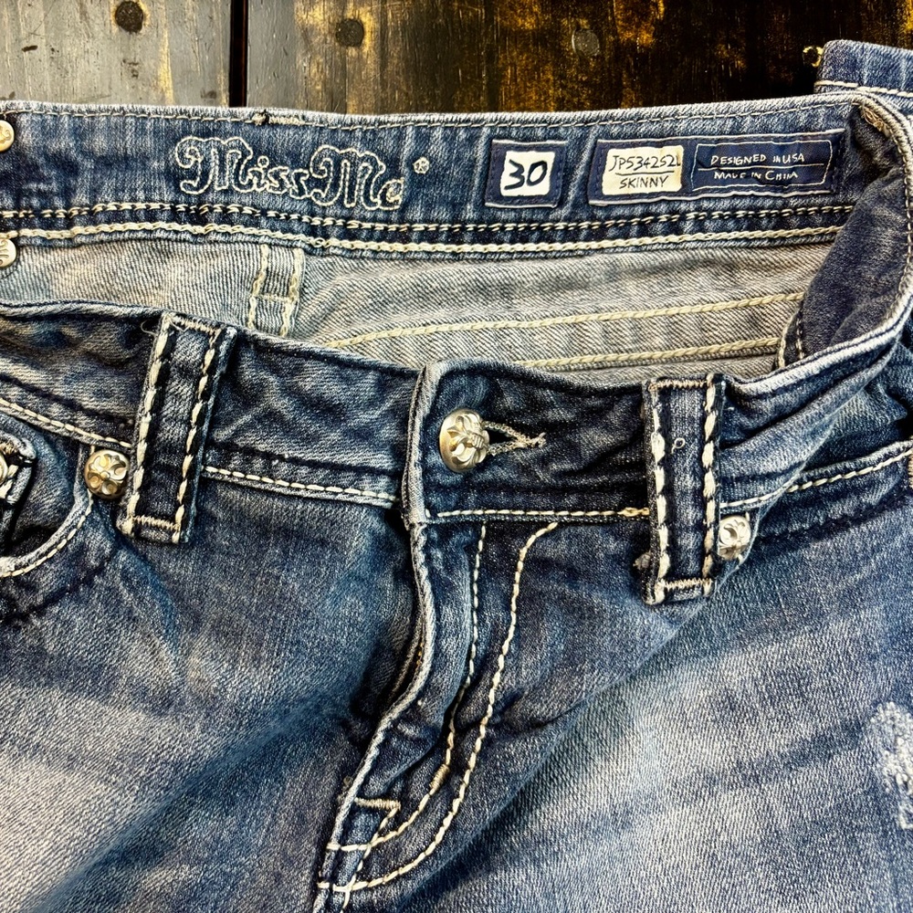 Miss Me Dark Blue Skinny Jeans